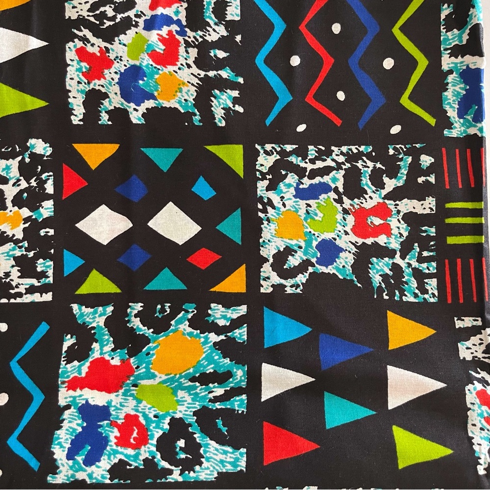 Multicolor Tribal Print Colorful Mixed Geometric Design Abstract Cotton Fabric
